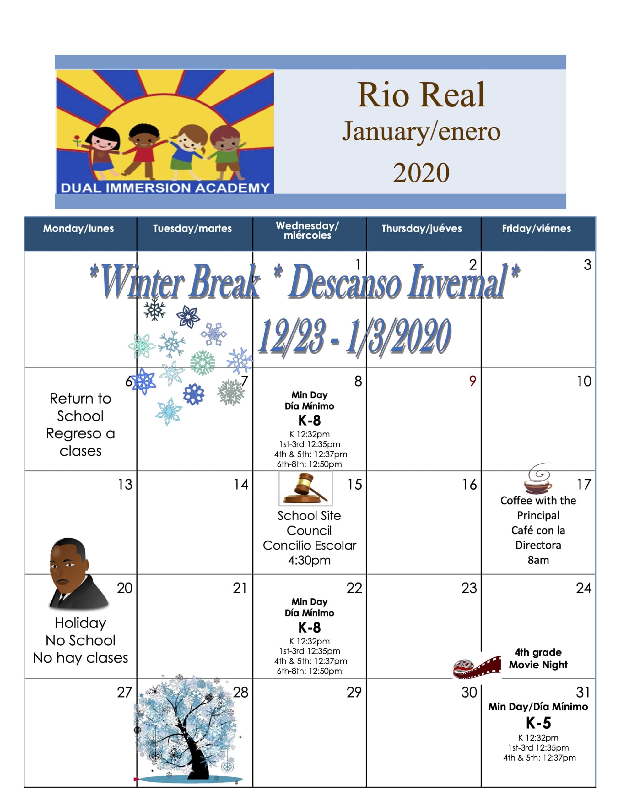 Calendar Rio Real School